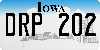 IA license plate DRP202