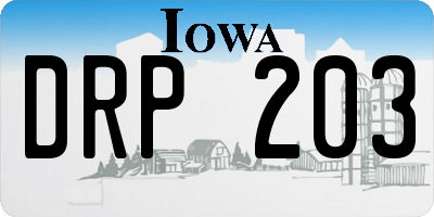 IA license plate DRP203