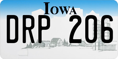 IA license plate DRP206