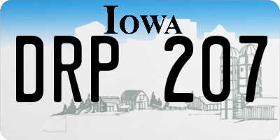 IA license plate DRP207