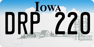 IA license plate DRP220