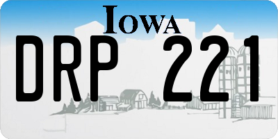IA license plate DRP221