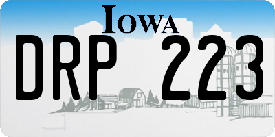 IA license plate DRP223