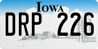 IA license plate DRP226