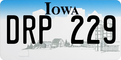IA license plate DRP229