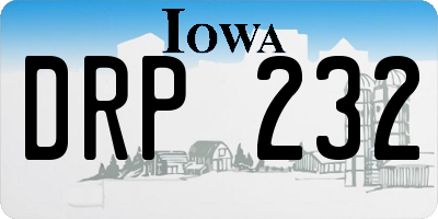 IA license plate DRP232