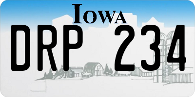 IA license plate DRP234