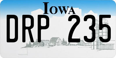 IA license plate DRP235