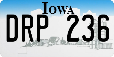 IA license plate DRP236