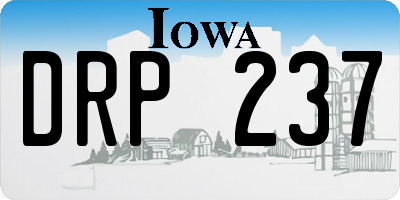 IA license plate DRP237