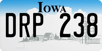 IA license plate DRP238
