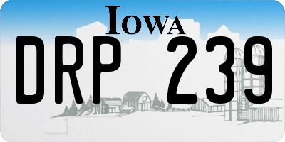 IA license plate DRP239