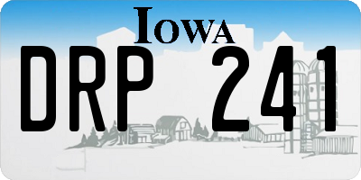 IA license plate DRP241