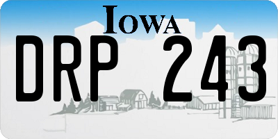 IA license plate DRP243