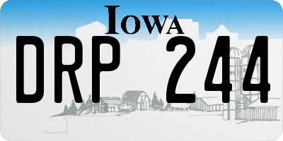 IA license plate DRP244