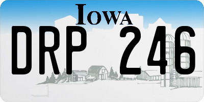 IA license plate DRP246