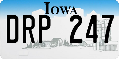 IA license plate DRP247