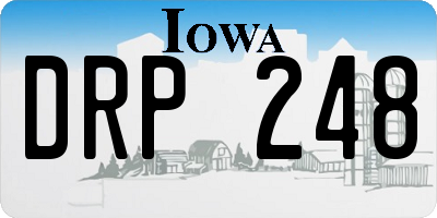 IA license plate DRP248