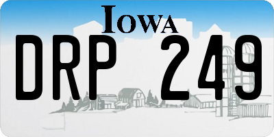 IA license plate DRP249