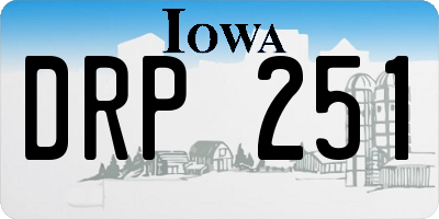 IA license plate DRP251