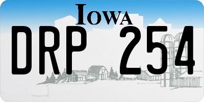 IA license plate DRP254