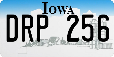 IA license plate DRP256