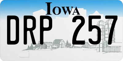 IA license plate DRP257