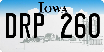 IA license plate DRP260