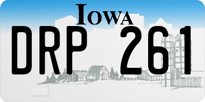 IA license plate DRP261