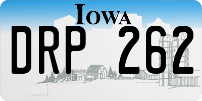IA license plate DRP262