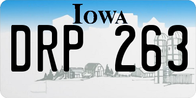 IA license plate DRP263