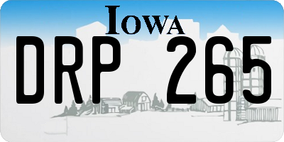IA license plate DRP265