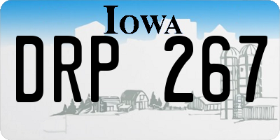 IA license plate DRP267