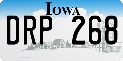 IA license plate DRP268