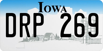 IA license plate DRP269