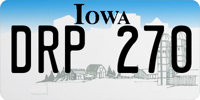 IA license plate DRP270