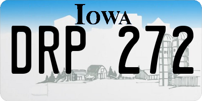 IA license plate DRP272