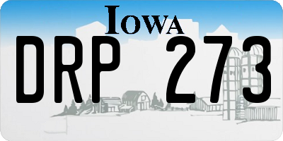 IA license plate DRP273