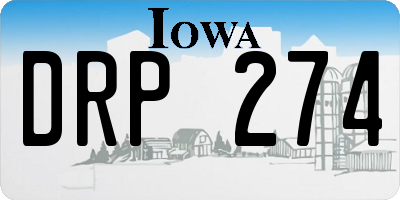 IA license plate DRP274