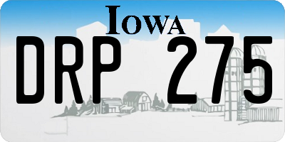 IA license plate DRP275