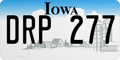IA license plate DRP277