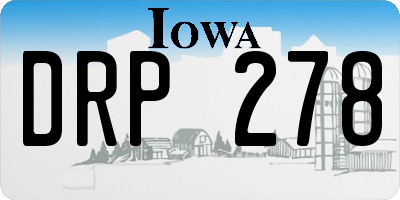 IA license plate DRP278