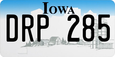 IA license plate DRP285