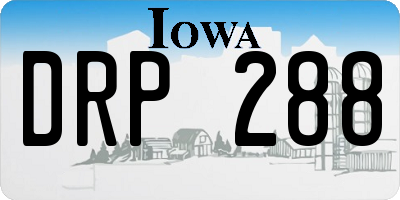 IA license plate DRP288