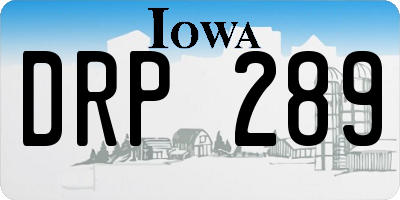 IA license plate DRP289