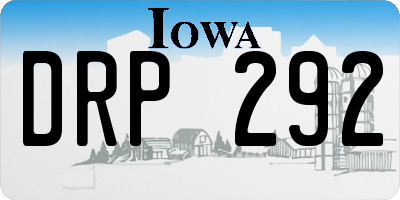 IA license plate DRP292