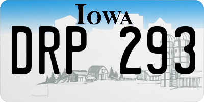 IA license plate DRP293