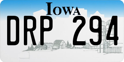 IA license plate DRP294
