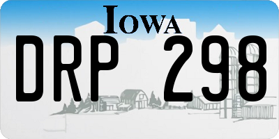 IA license plate DRP298