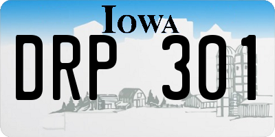 IA license plate DRP301